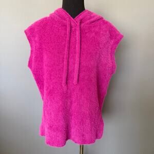 Melissa Nepton pink sleeveless hooded sweater - Birdie - vest - magenta - size S